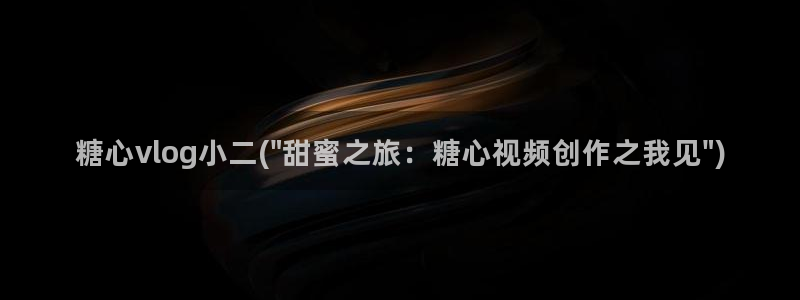 糖心vlog up:糖心vlog小二(\